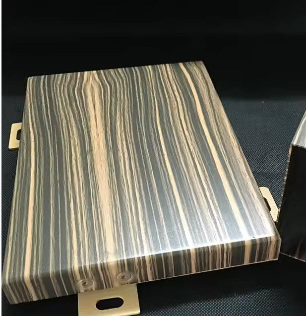 2mm tebal perak anti korosi aluminium veneer panel Dekorasi dinding interior
