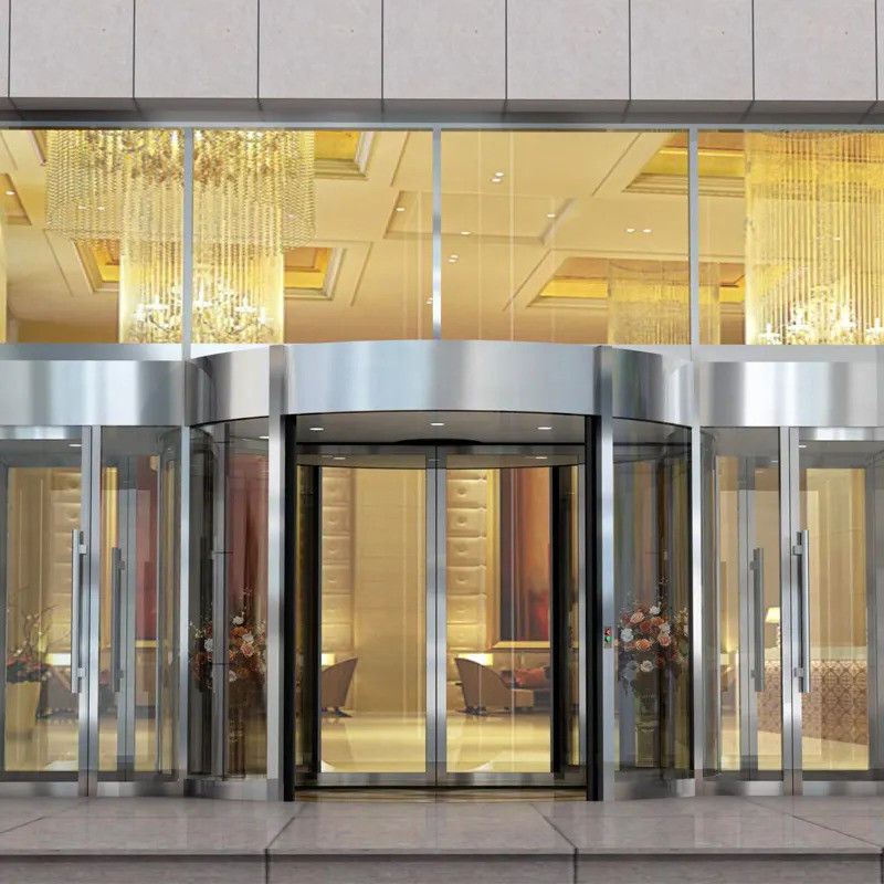 Pintu Berputar Otomatis yang Elegan dan Praktis untuk Bangunan Perusahaan