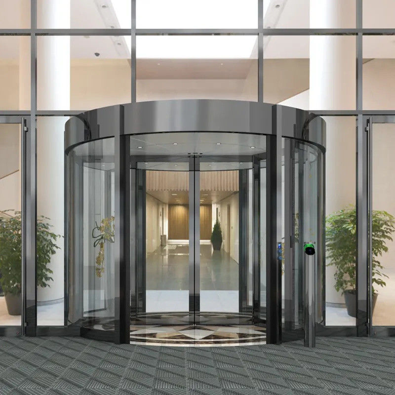 Pintu berputar yang nyaman dan otomatis untuk akses bangunan komersial yang aman dan modern