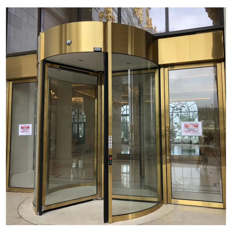 Pintu berputar yang nyaman dan otomatis untuk akses bangunan komersial yang aman dan modern