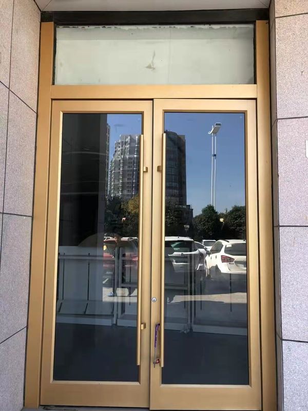 Pintu Pivot Ganda Tanpa Bingkai 36 Inci Pintu Ayunan Otomatis Pintu KFC