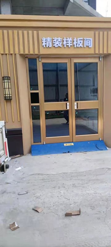Pintu Pivot Ganda Tanpa Bingkai 36 Inci Pintu Ayunan Otomatis Pintu KFC