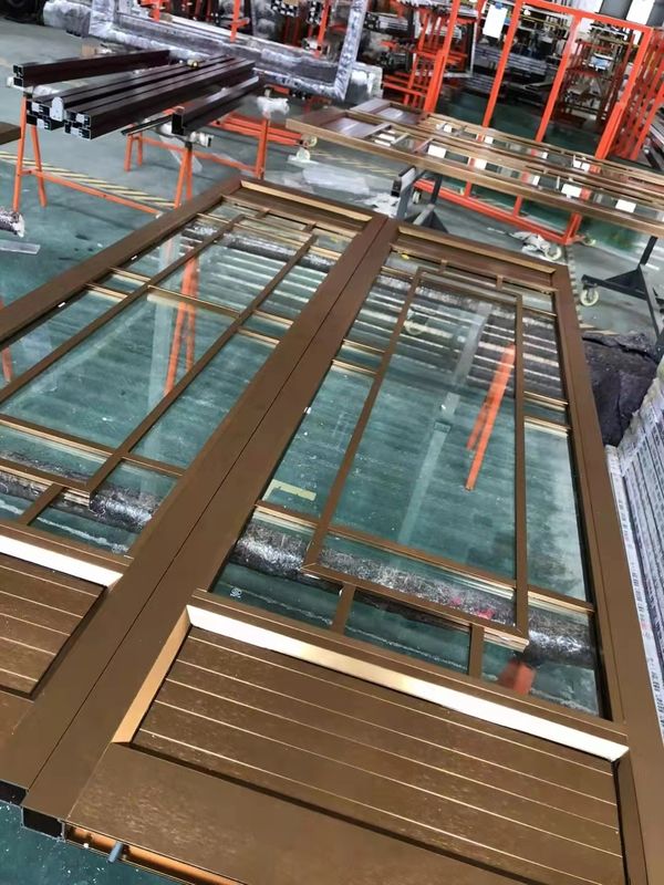 Pintu Pivot Ganda Tanpa Bingkai 36 Inci Pintu Ayunan Otomatis Pintu KFC