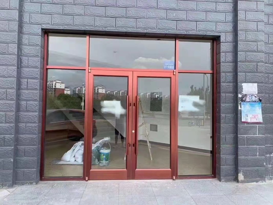Pintu Kontrol Jauh Putih UPVC 24 inci pintu ayunan otomatis Pintu KFC