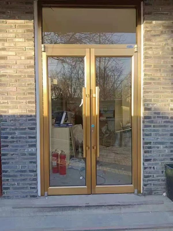 Modern Dekorasi Interior Balkon Toko Depan Aluminium Casement Pintu