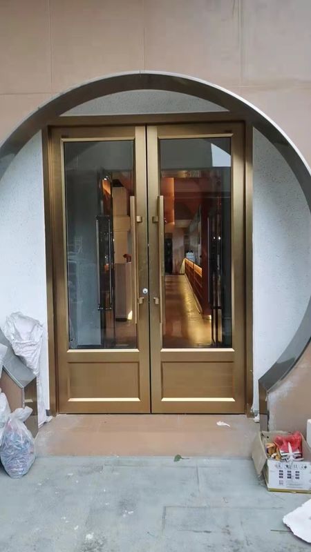 China Pabrik Harga Baik Pintu Sudut Komersial Kfc Toko Depan Toko Depan Pintu Masuk Double Otomatis Swing Kaca Pintu Masuk