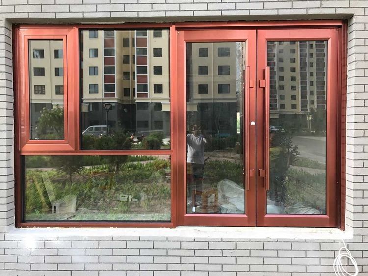 High-grade Isolasi Termal Pemutus Sirkuit Aluminium Alloy Komersial Kfc Shop Front Swing Door