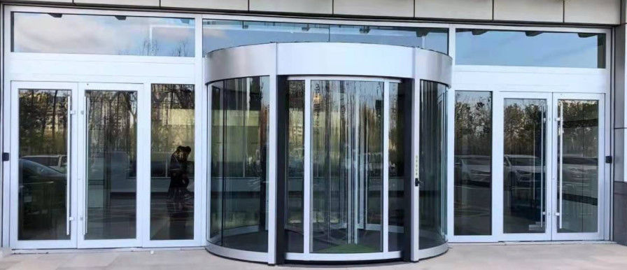 Pintu Berputar Kaca Desain Baru untuk Hotel Bandara Pusat Perbelanjaan Rumah Sakit