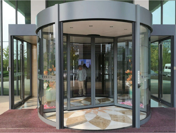 Pintu Berputar Kaca Desain Baru untuk Hotel Bandara Pusat Perbelanjaan Rumah Sakit