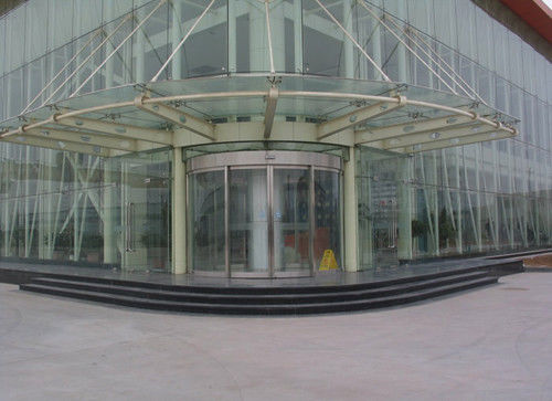 Cina Arc shape Automatic Curved Sliding Door OF Unique Aluminum Track design pabrik